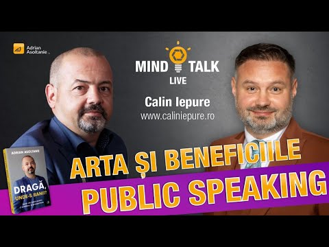Cadru din video: Despre arta public speakingului, la Mindtalk cu Adrian Asoltanie